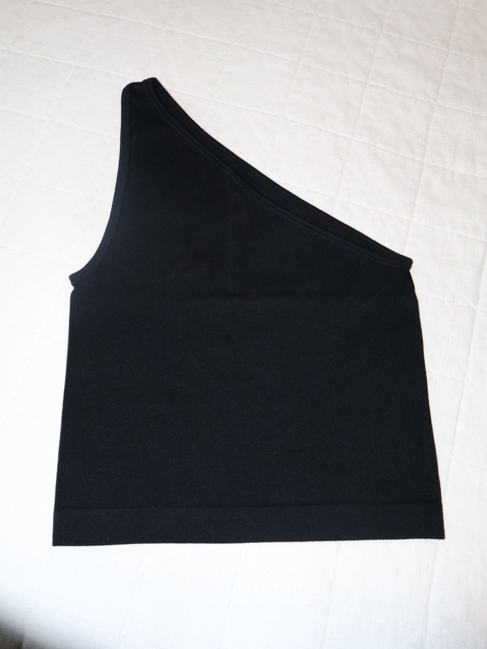 A New Day Slim Fit Ribbed Knit One Shoulder Tank Top